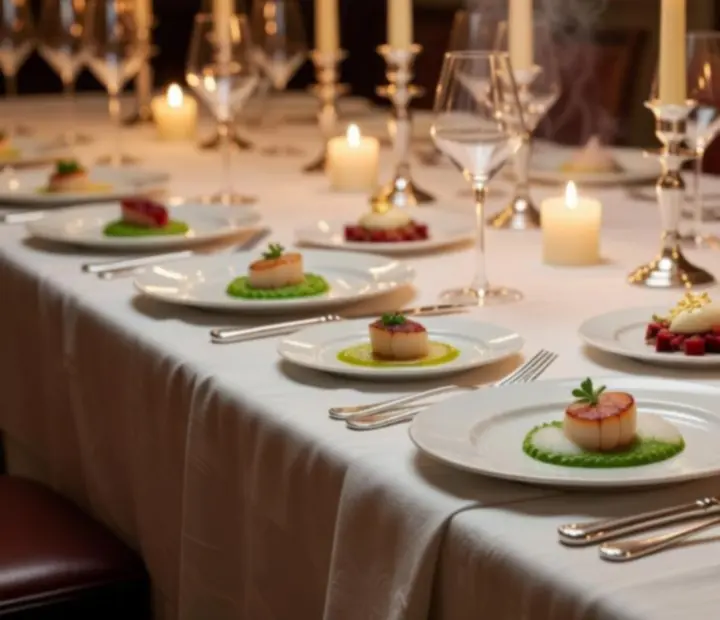 Degustační menu servírované v několika chodech v Bohe Max